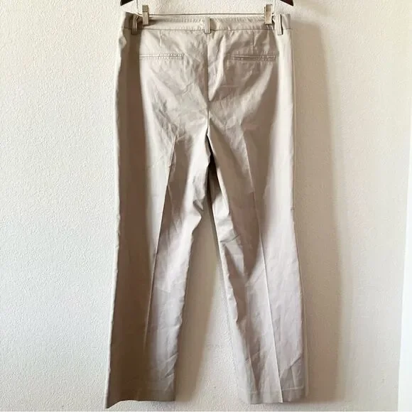 NEW Talbots Beige Minimalist Business Casual Office Signature Boot Trousers 12 - Picture 4 of 7